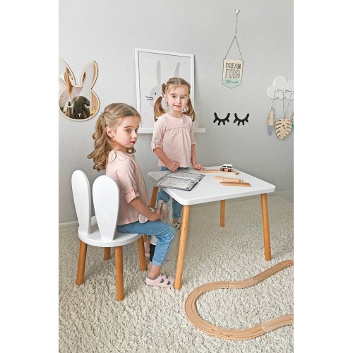 Bee Smart MS-11-1 Beyaz Naturel Ayak Seti (1 Masa 1 Sandalye)